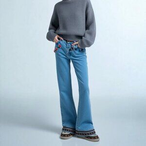 VTG No Boundaries Embellished Flare Jeans Size 7 NWT